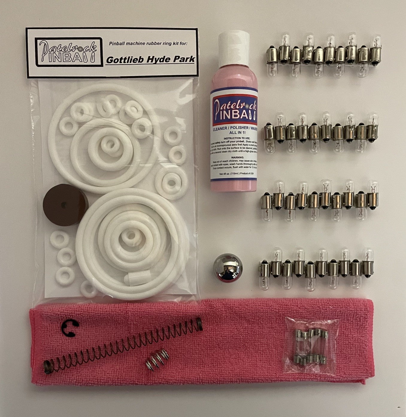 Gottlieb Hyde Park Pinball Machine Maintenance Kit