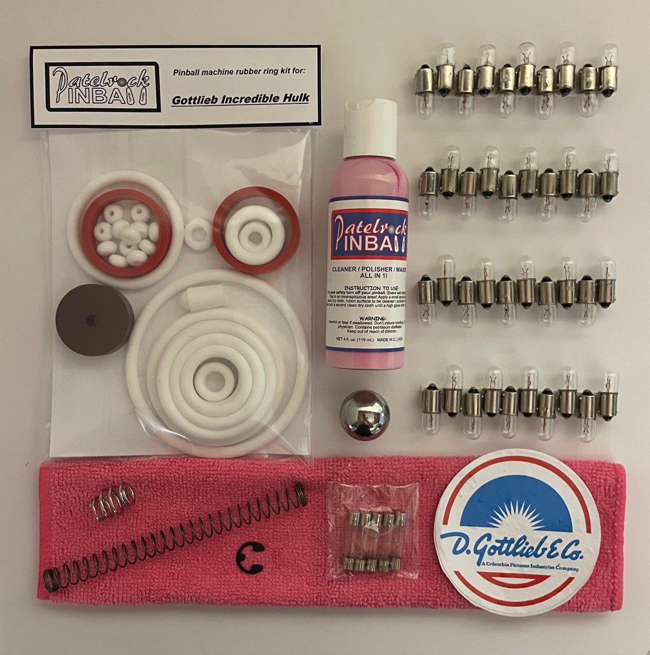 Gottlieb The Incredible Hulk Pinball Machine Maintenance Kit