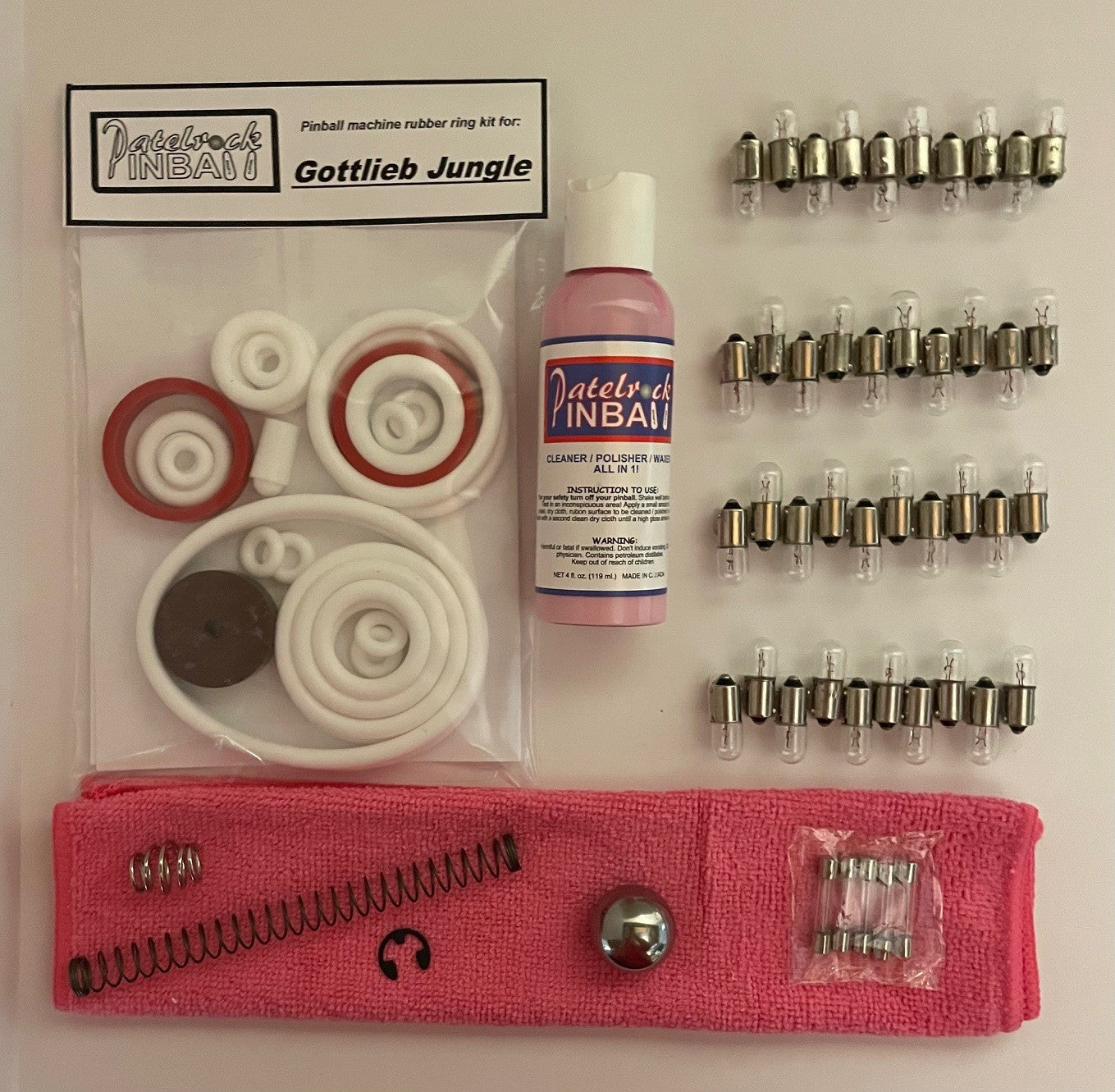 Gottlieb Jungle Pinball Machine Maintenance Kit