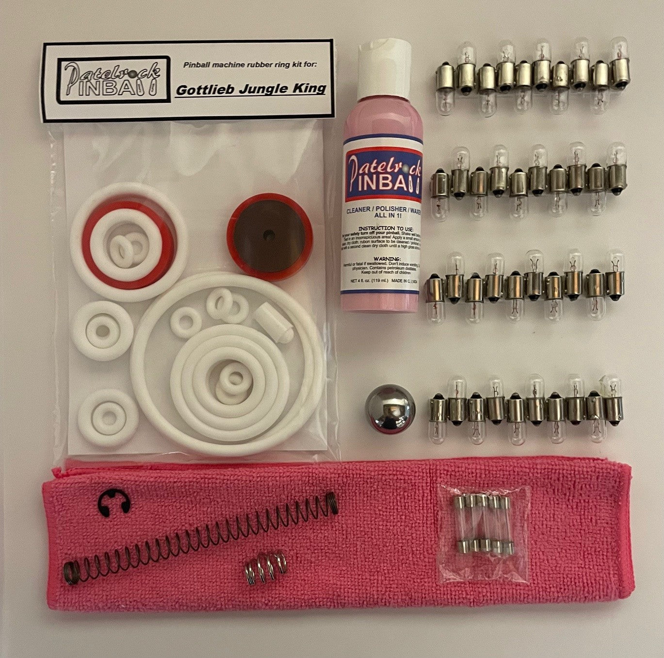 Gottlieb Jungle King Pinball Machine Maintenance Kit