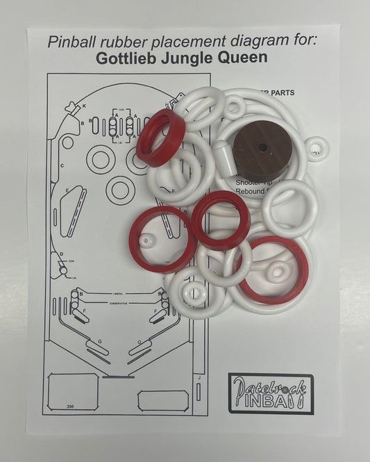 Gottlieb Jungle Queen Pinball Machine Rubber Ring Kit