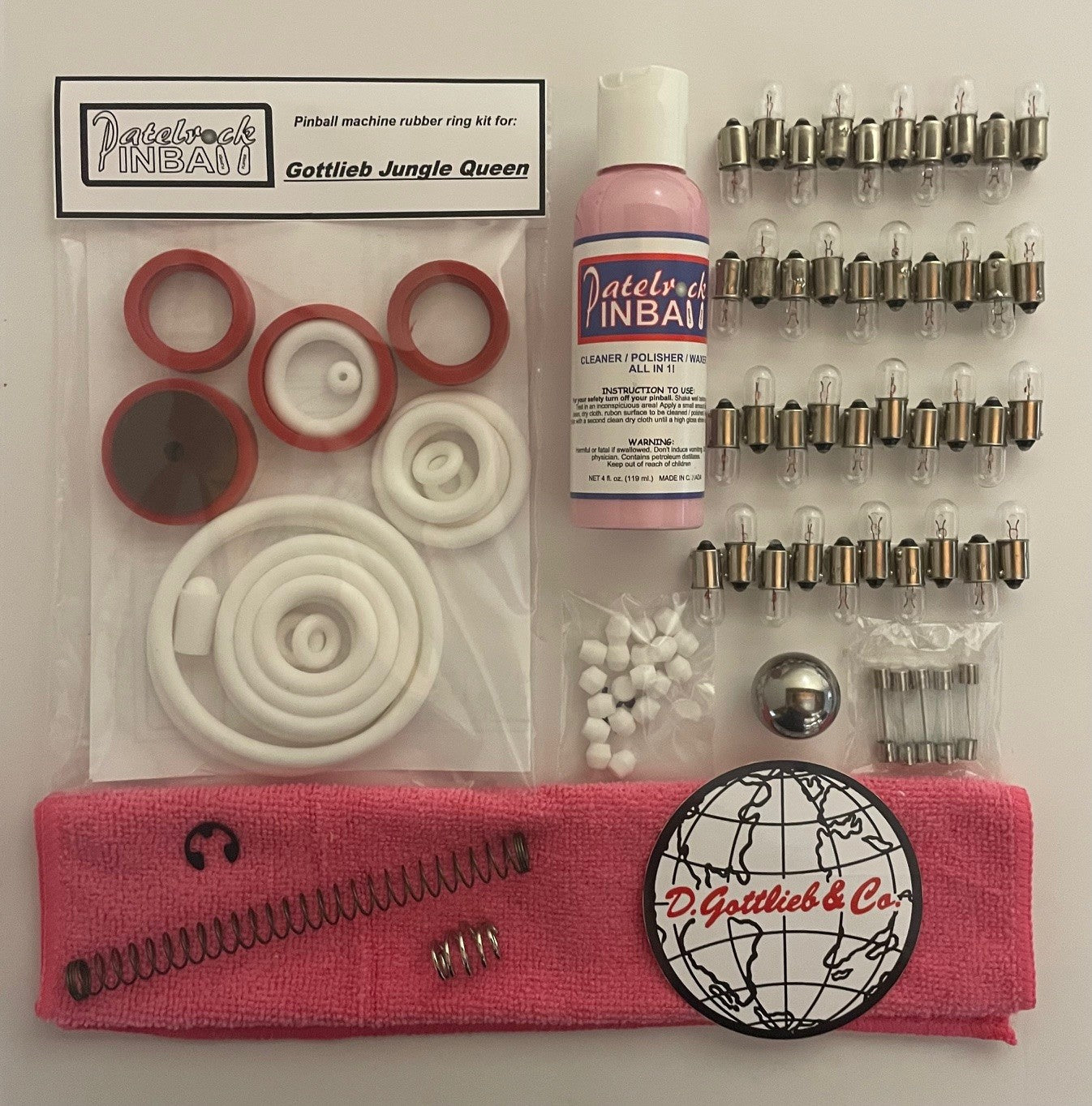 Gottlieb Jungle Queen Pinball Machine Maintenance Kit