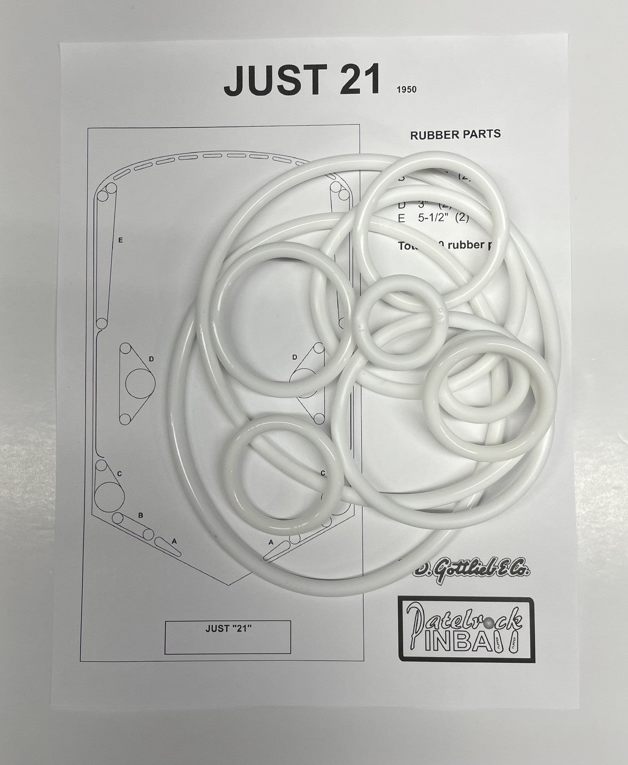 Gottlieb Just 21 Pinball Machine Maintenance Kit