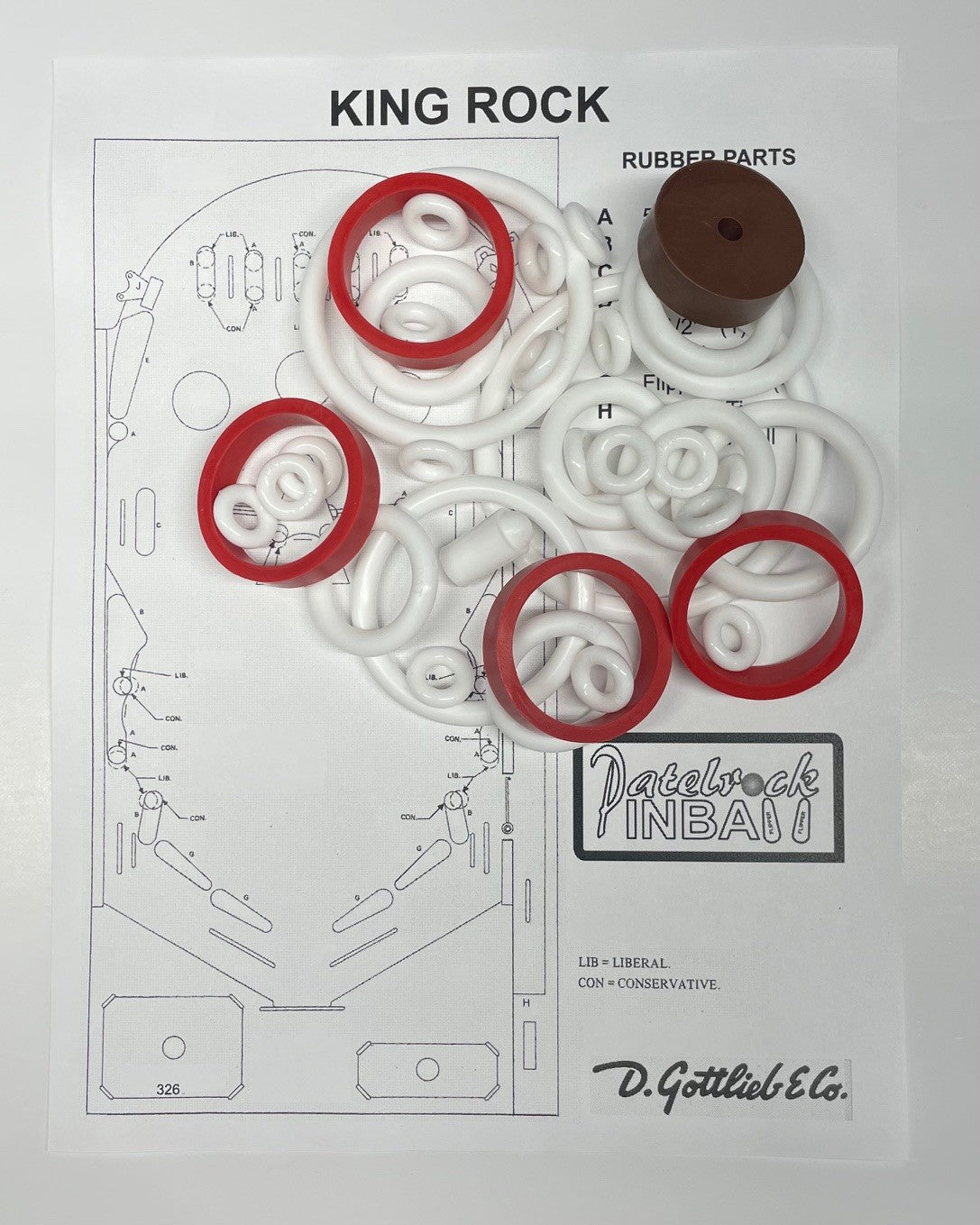 Gottlieb King Rock Pinball Machine Maintenance Kit