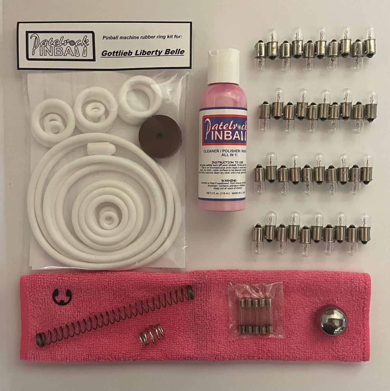 Gottlieb Liberty Belle Pinball Machine Maintenance Kit