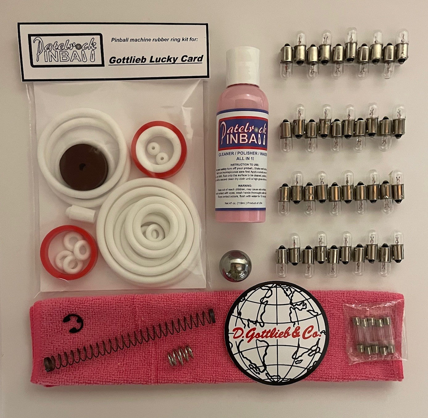 Gottlieb Lucky Card Pinball Machine Maintenance Kit