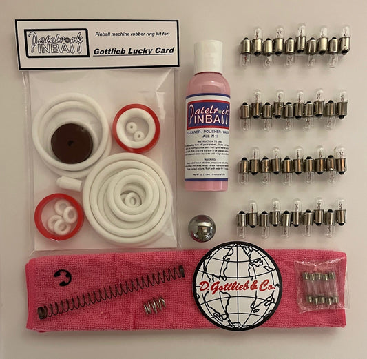 Gottlieb Lucky Card Pinball Machine Maintenance Kit