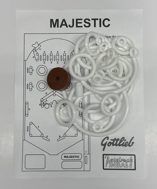 Gottlieb Majestic Pinball Machine Rubber Ring Kit