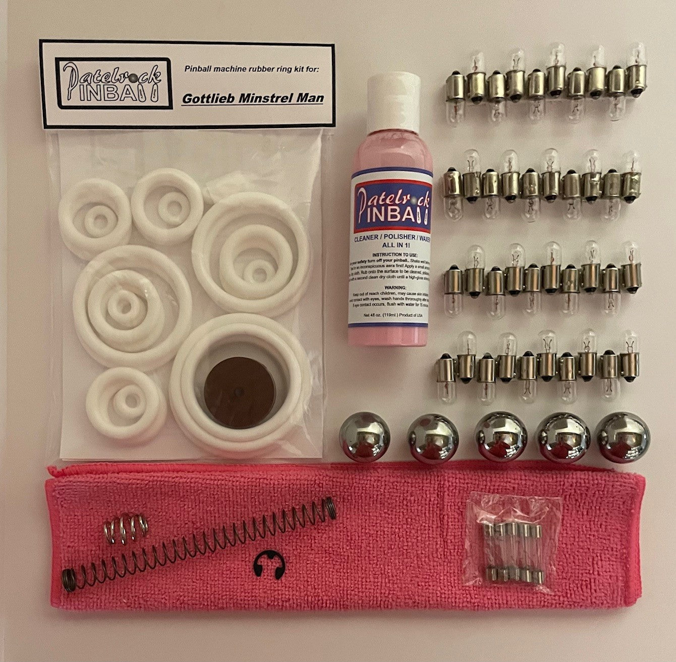Gottlieb Minstrel Man Pinball Machine Maintenance Kit