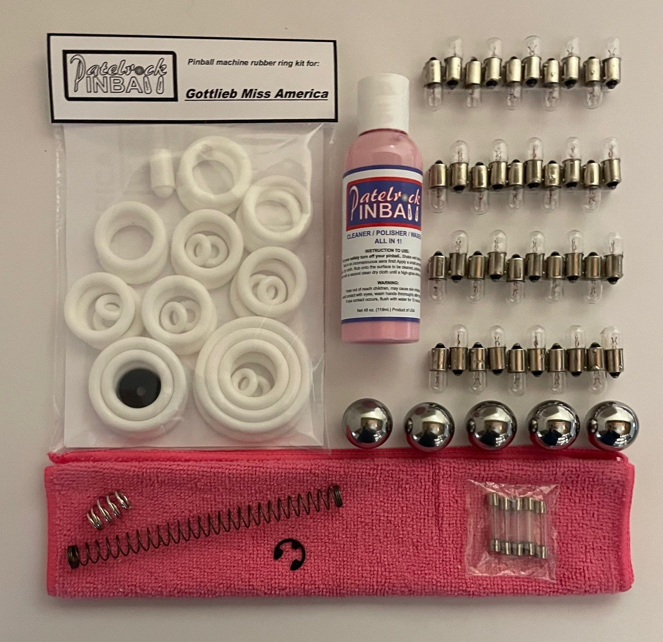 Gottlieb Miss America Pinball Machine Maintenance Kit