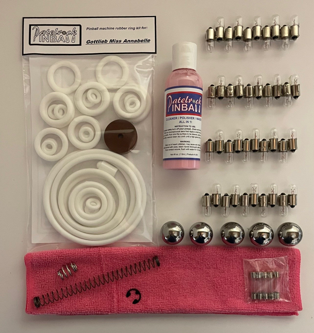 Gottlieb Miss Annabelle Pinball Machine Maintenance Kit