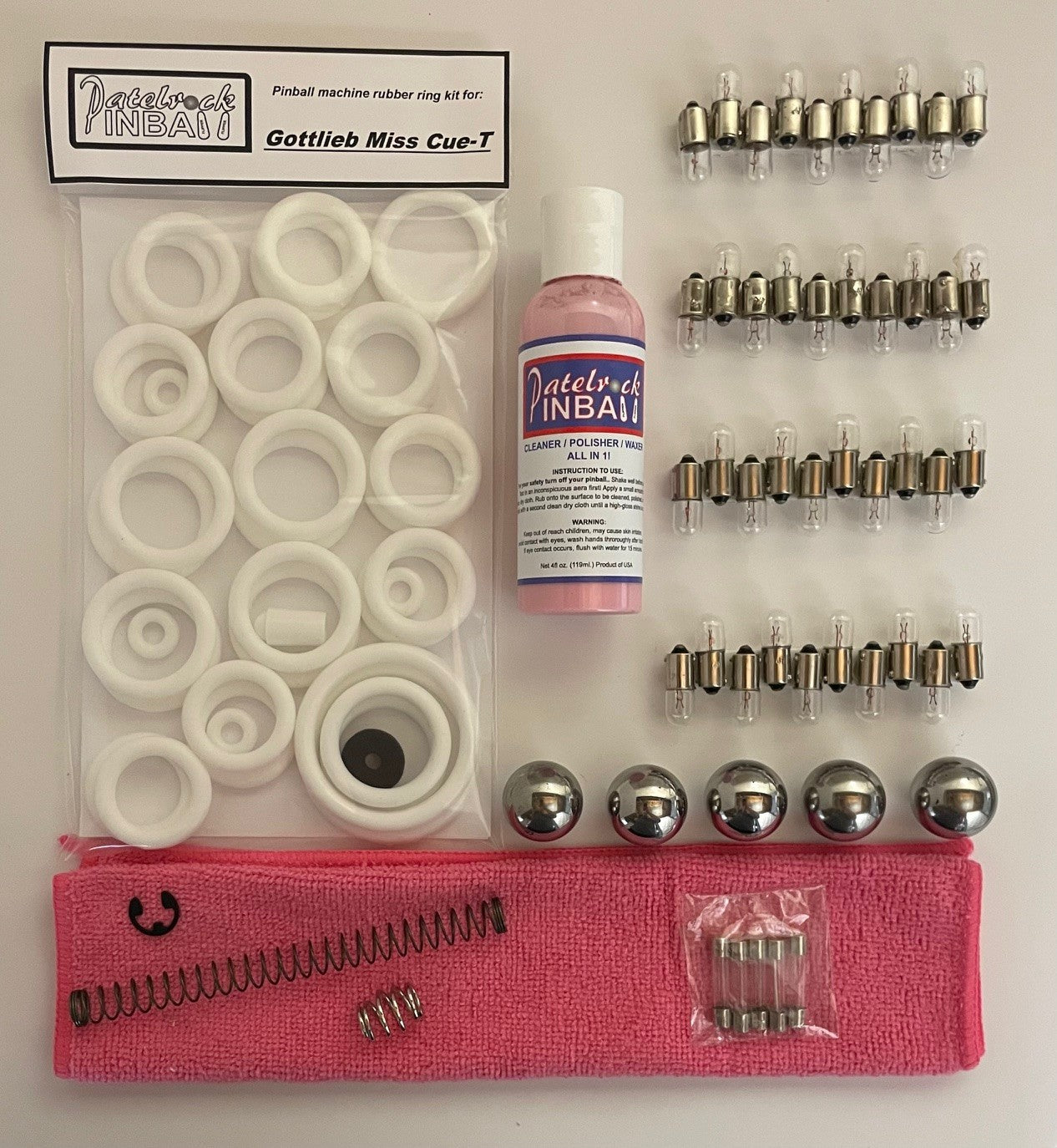 Gottlieb Miss Cue T Pinball Machine Maintenance Kit