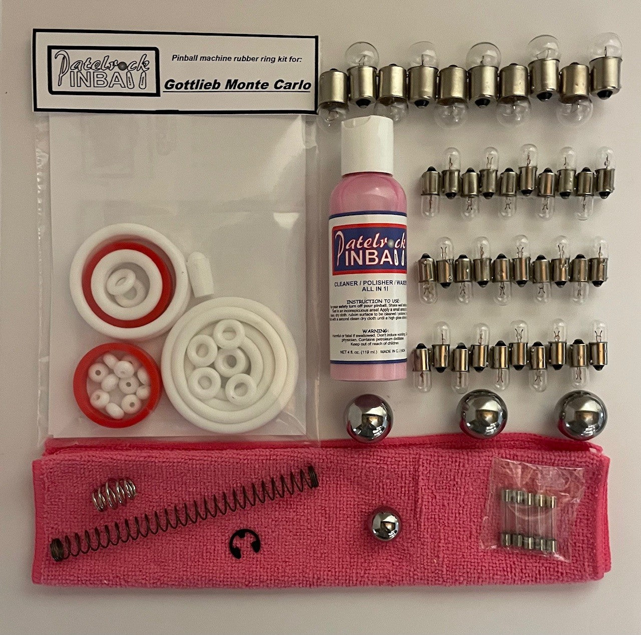 Gottlieb Monte Carlo Pinball Machine Maintenance Kit
