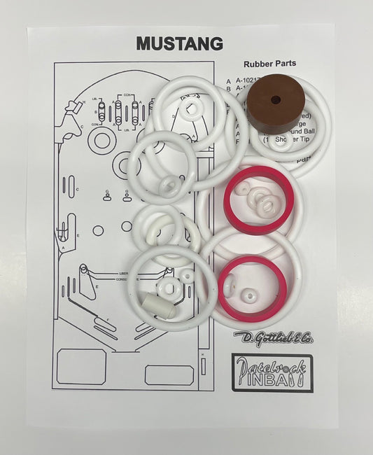 Gottlieb Mustang Pinball Machine Rubber Ring Kit