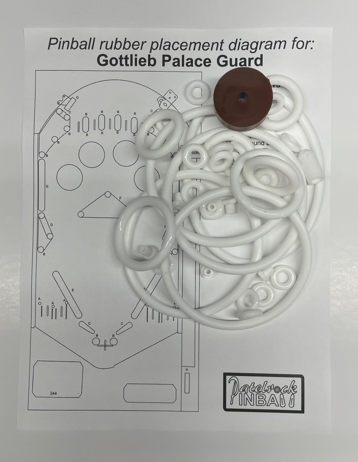 Gottlieb Palace Guard Pinball Machine Rubber Ring Kit