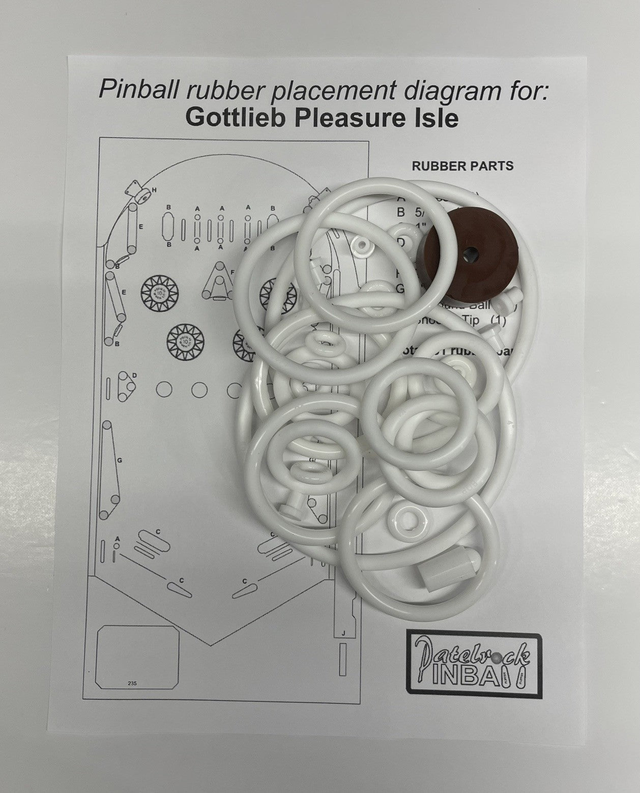 Gottlieb Pleasure Isle Pinball Machine Maintenance Kit