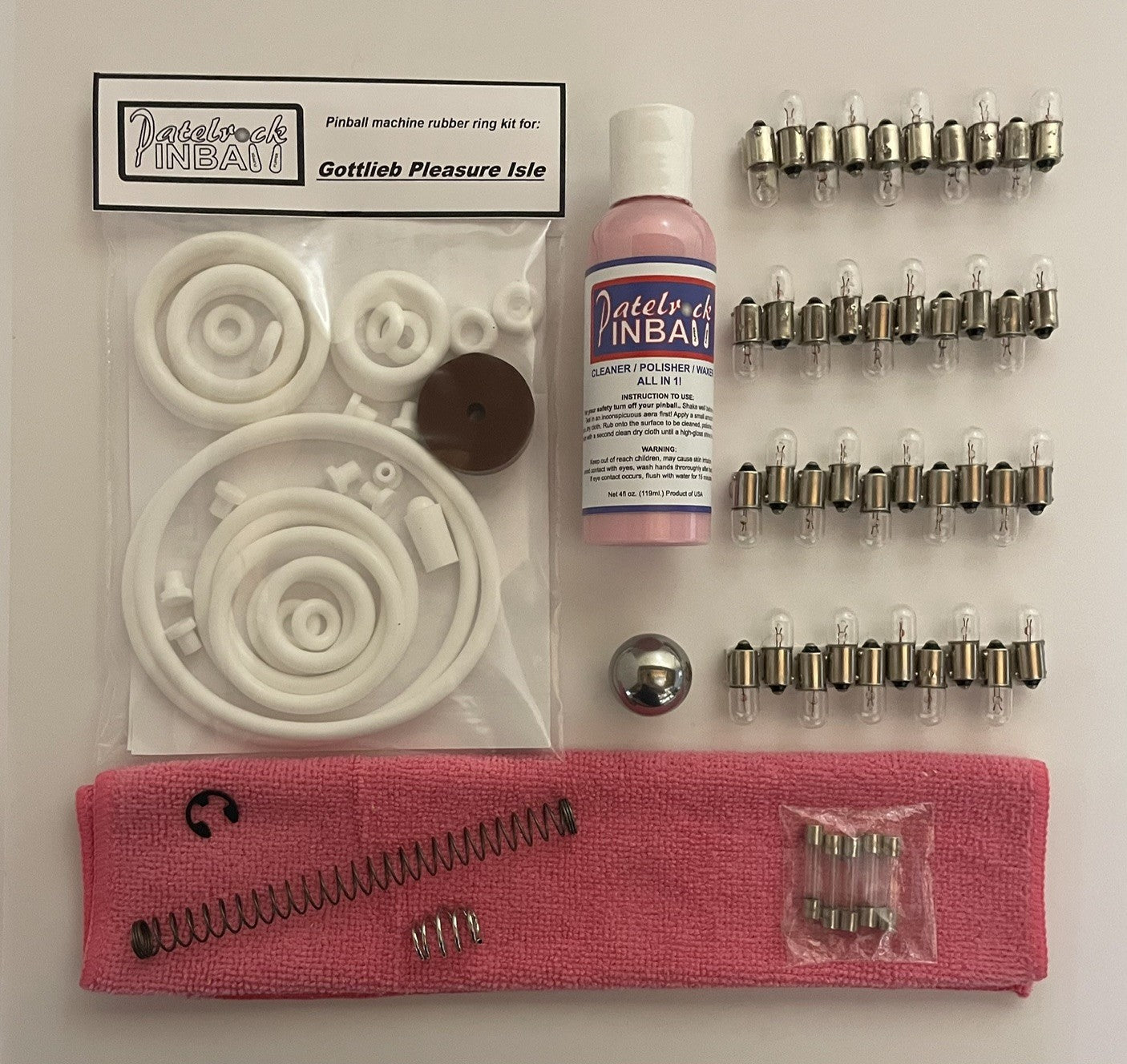 Gottlieb Pleasure Isle Pinball Machine Maintenance Kit