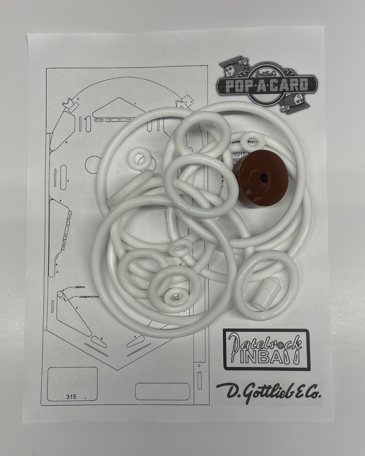 Gottlieb Pop-A-Card Pinball Machine Rubber Ring Kit