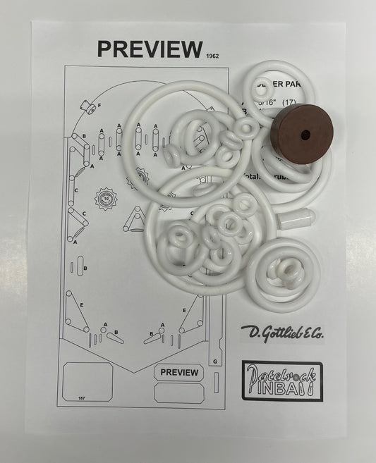 Gottlieb Preview Pinball Machine Rubber Ring Kit