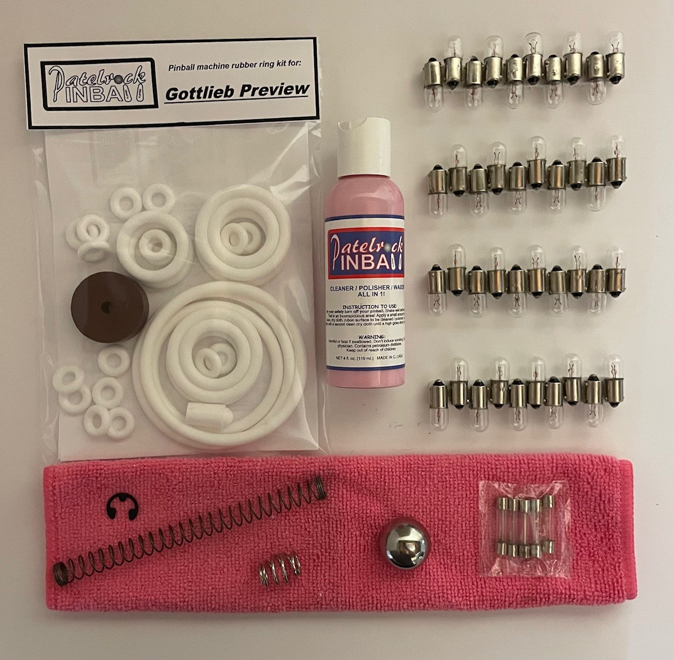 Gottlieb Preview Pinball Machine Maintenance Kit