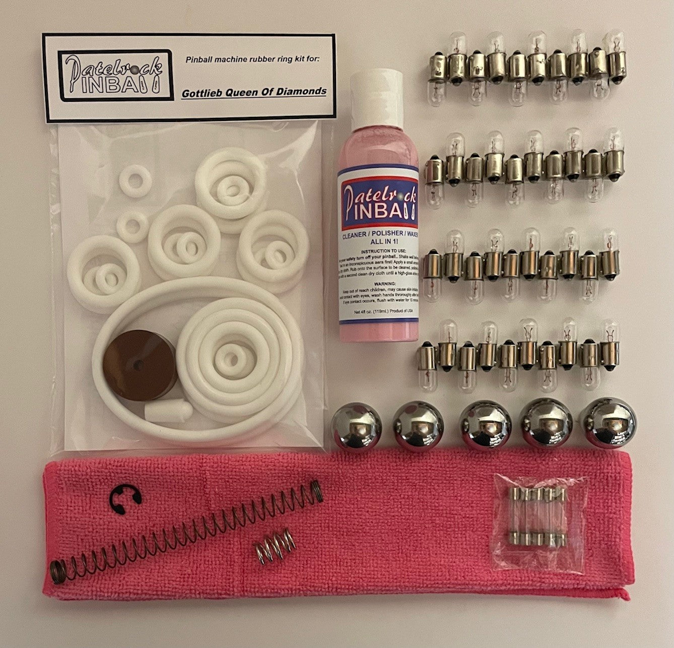 Gottlieb Queen of Diamonds Pinball Machine Maintenance Kit