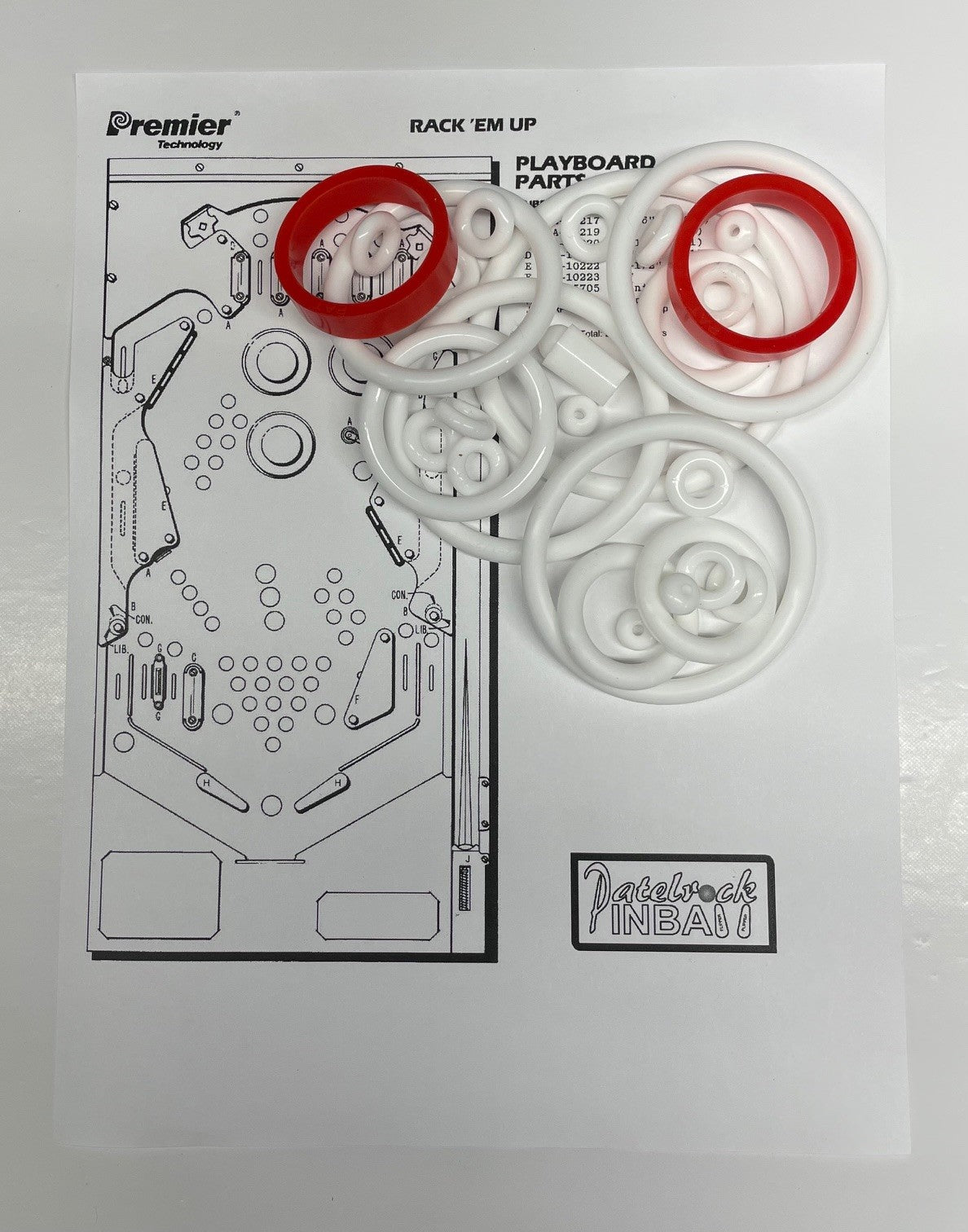 Gottlieb Rack 'Em Up! Pinball Machine Rubber Ring Kit