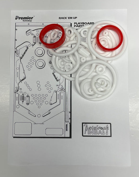 Gottlieb Rack 'Em Up! Pinball Machine Rubber Ring Kit