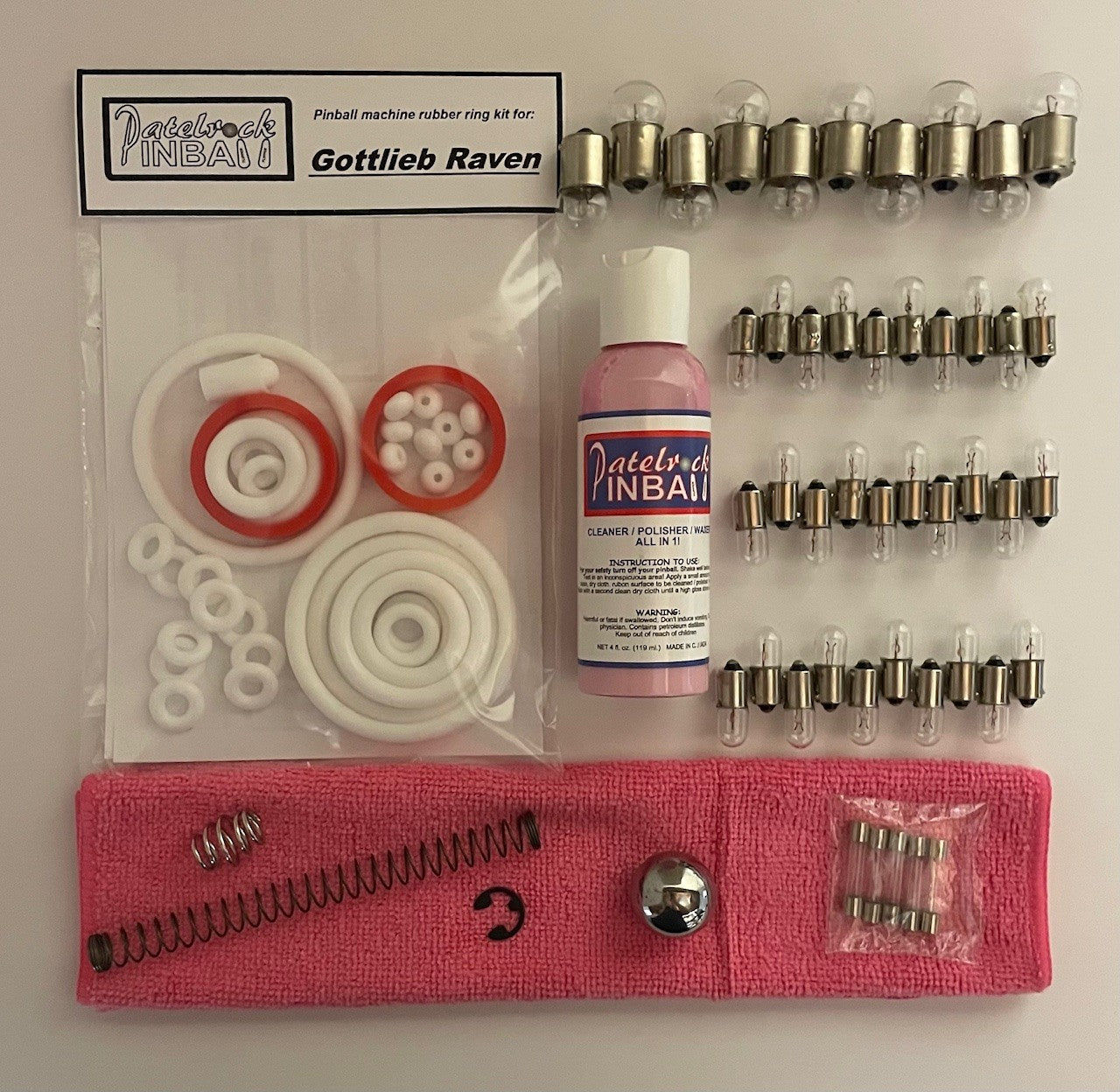 Gottlieb Raven Pinball Machine Maintenance Kit