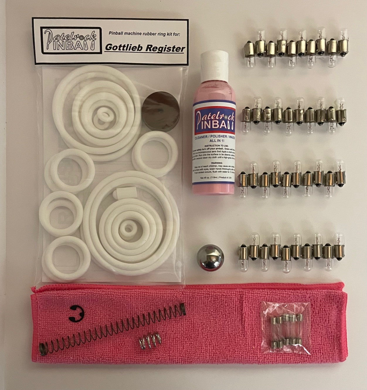 Gottlieb Register Pinball Machine Maintenance Kit