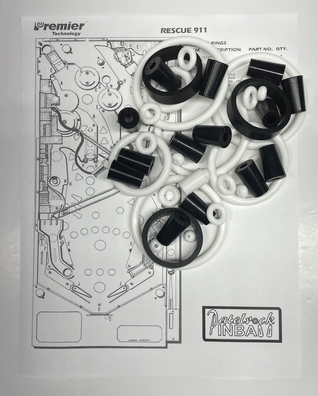 Gottlieb Rescue 911 Pinball Machine Maintenance Kit