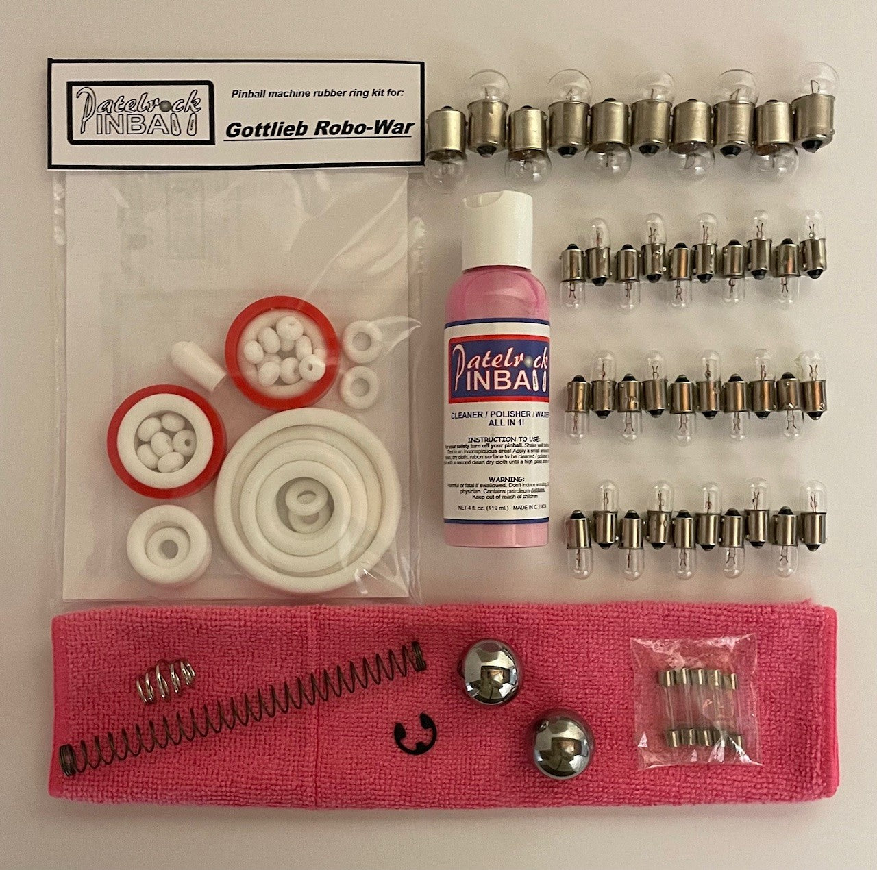 Gottlieb Robo War Pinball Machine Maintenance Kit
