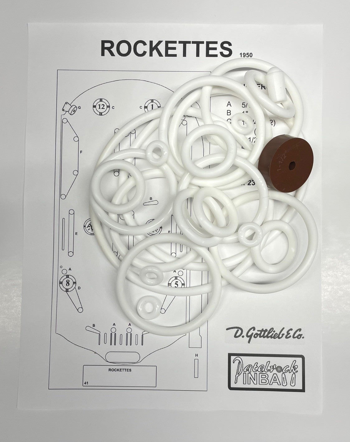 Gottlieb Rockettes Pinball Machine Rubber Ring Kit