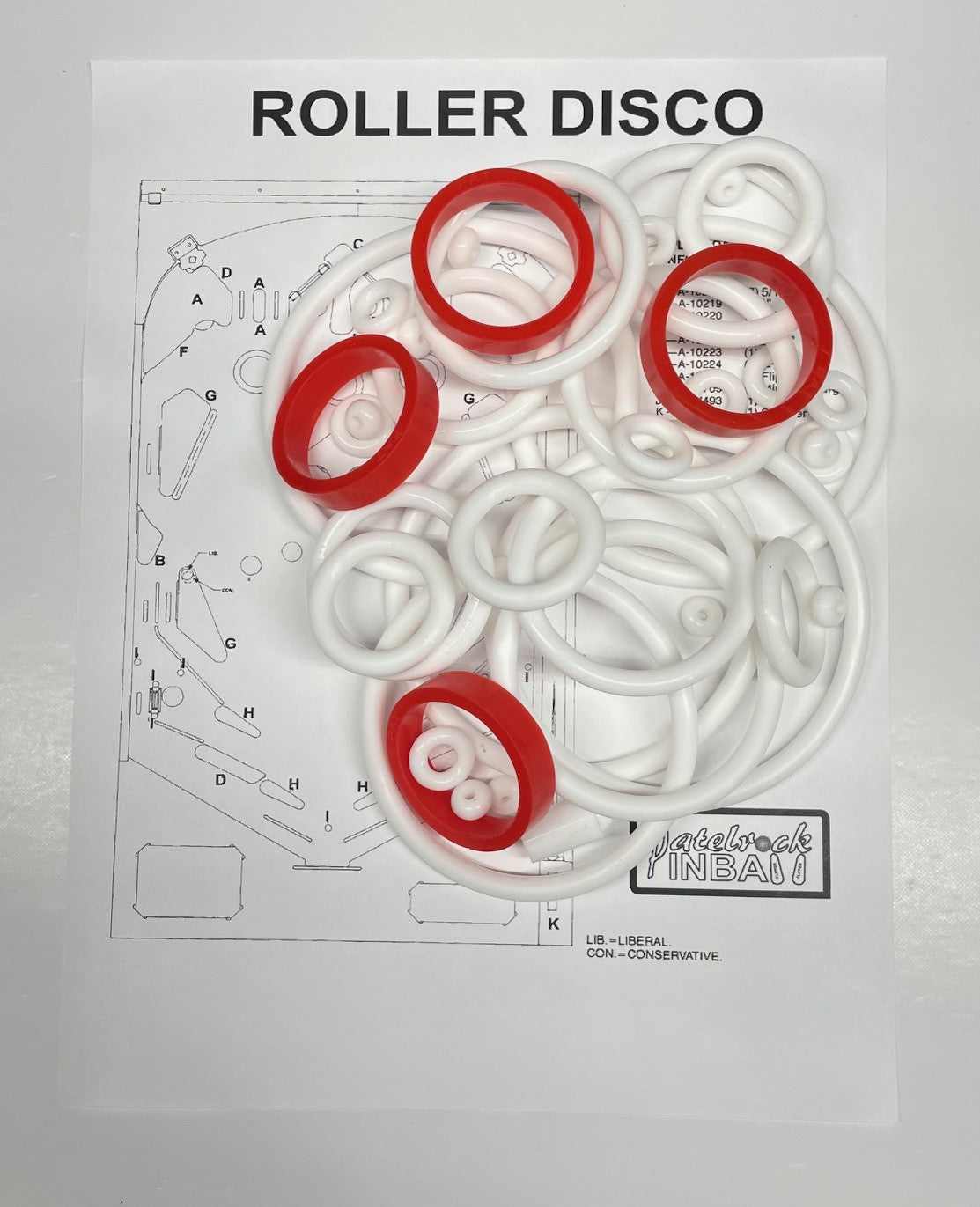 Gottlieb Roller Disco Pinball Machine Rubber Ring Kit