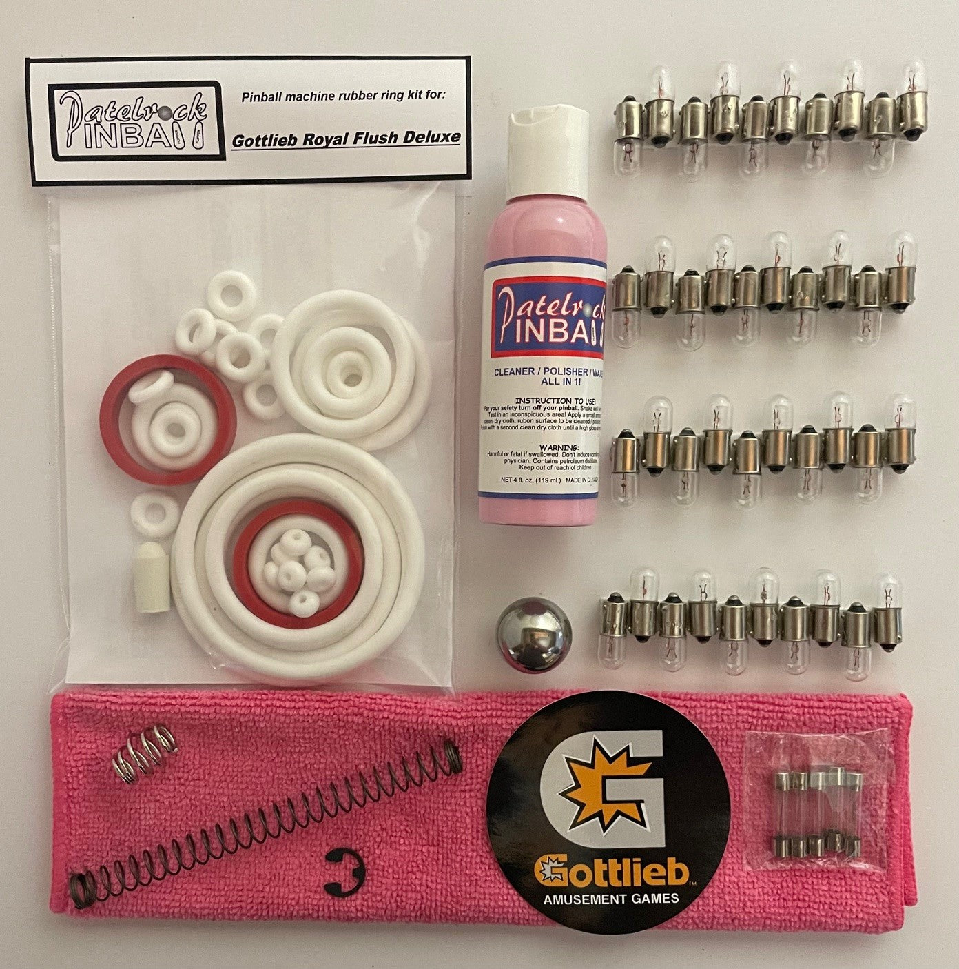 Gottlieb Royal Flush Deluxe Pinball Machine Maintenance Kit