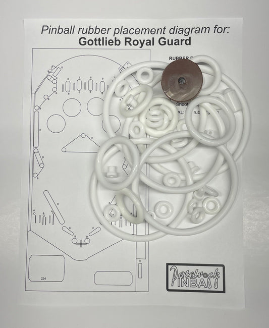 Gottlieb Royal Guard Pinball Machine Rubber Ring Kit