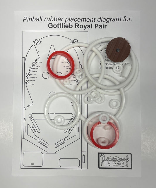 Gottlieb Royal Pair Pinball Machine Rubber Ring Kit
