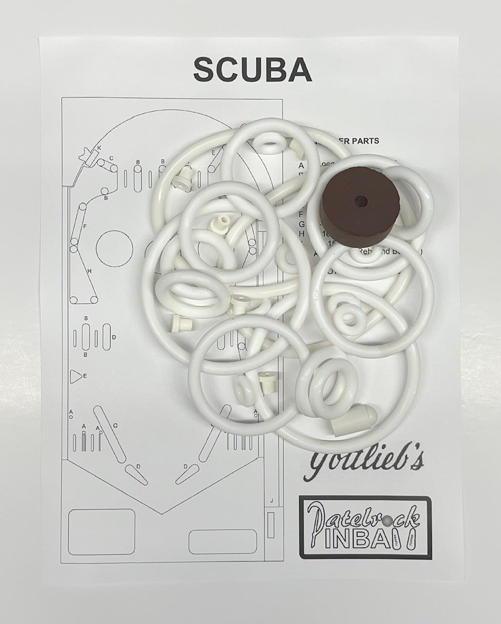 Gottlieb Scuba Pinball Machine Rubber Ring Kit