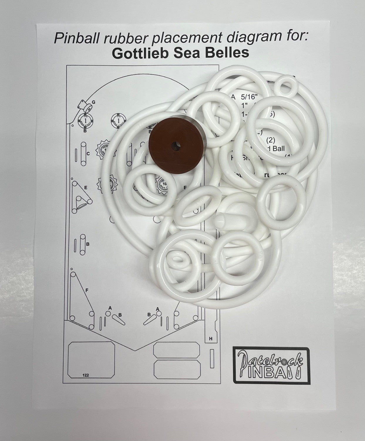 Gottlieb Sea Belles Pinball Machine Rubber Ring Kit