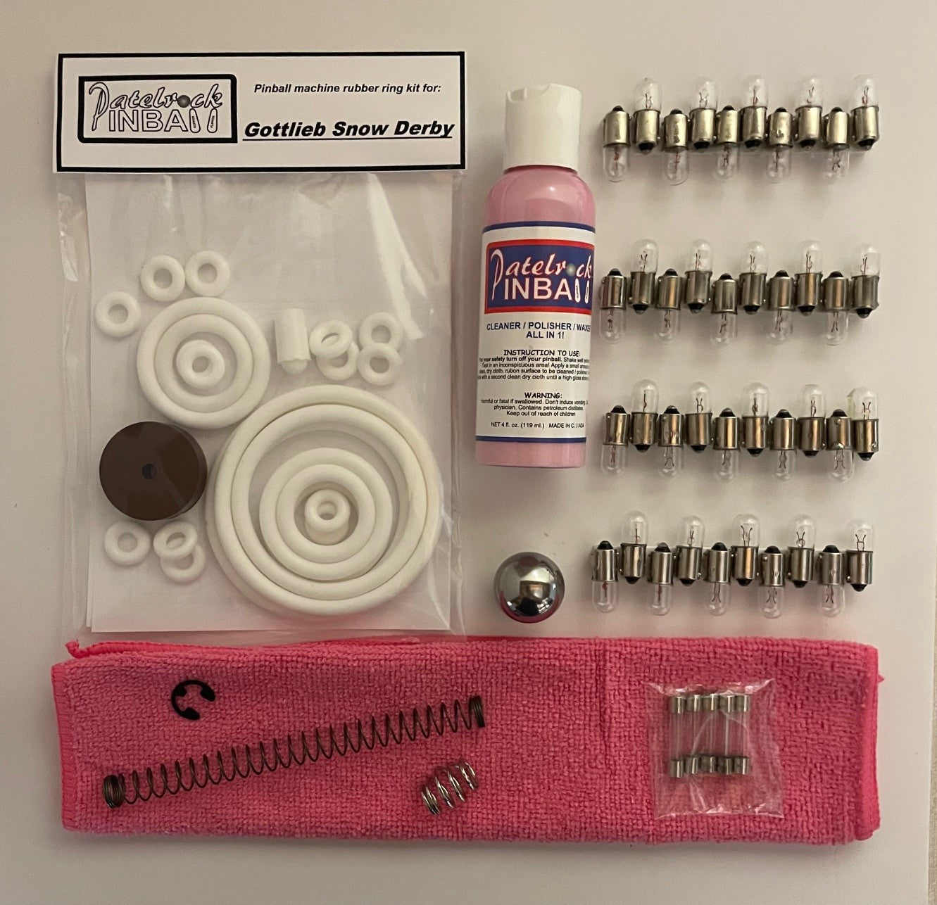 Gottlieb Snow Derby Pinball Machine Maintenance Kit