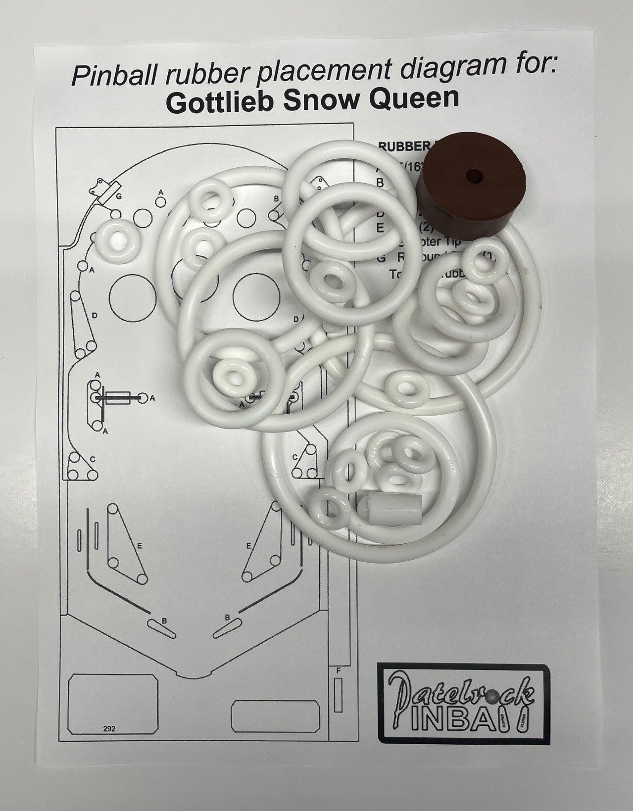Gottlieb Snow Queen Pinball Machine Rubber Ring Kit