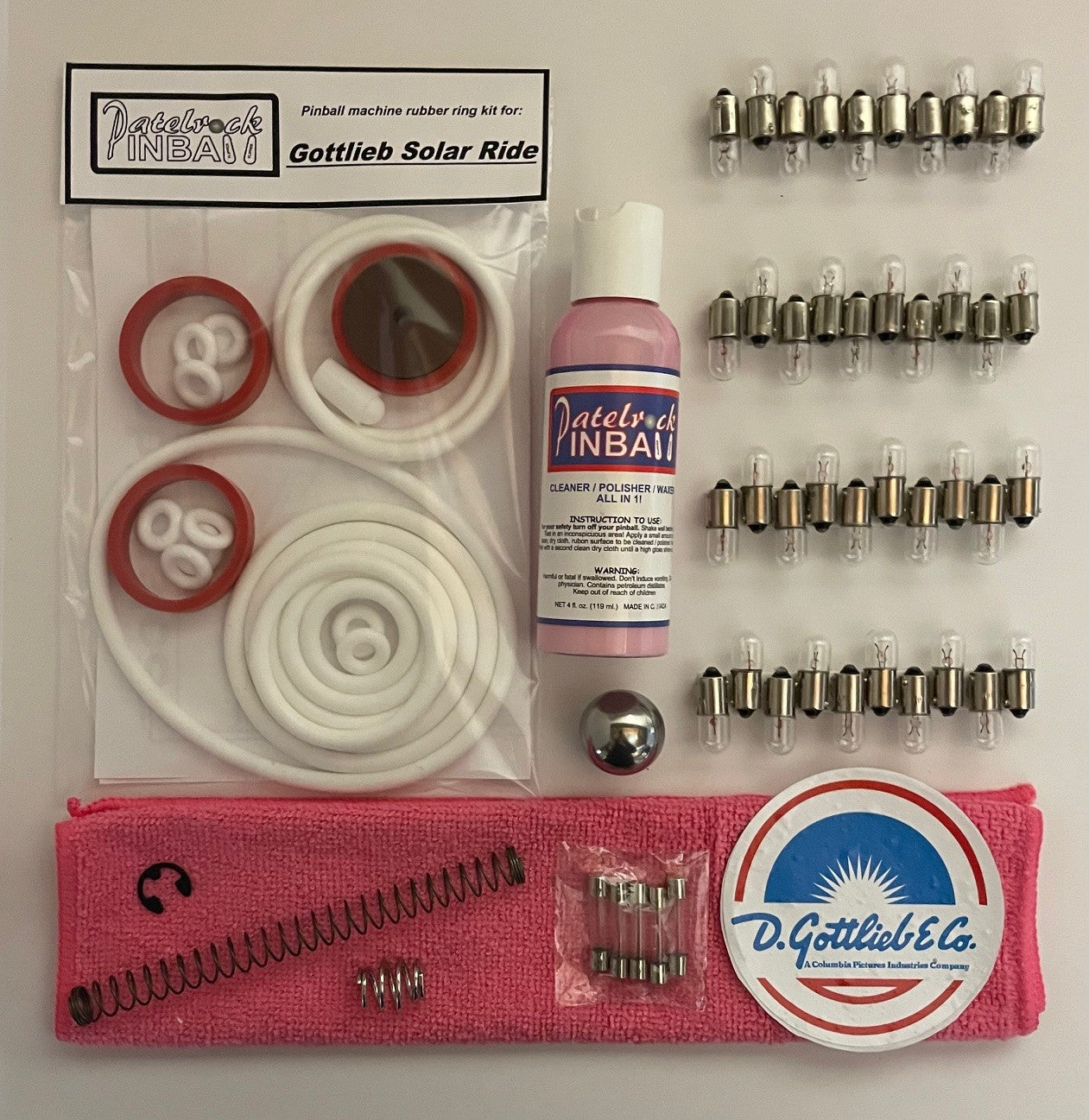 Gottlieb Solar Ride (Solid State) Pinball Machine Maintenance Kit