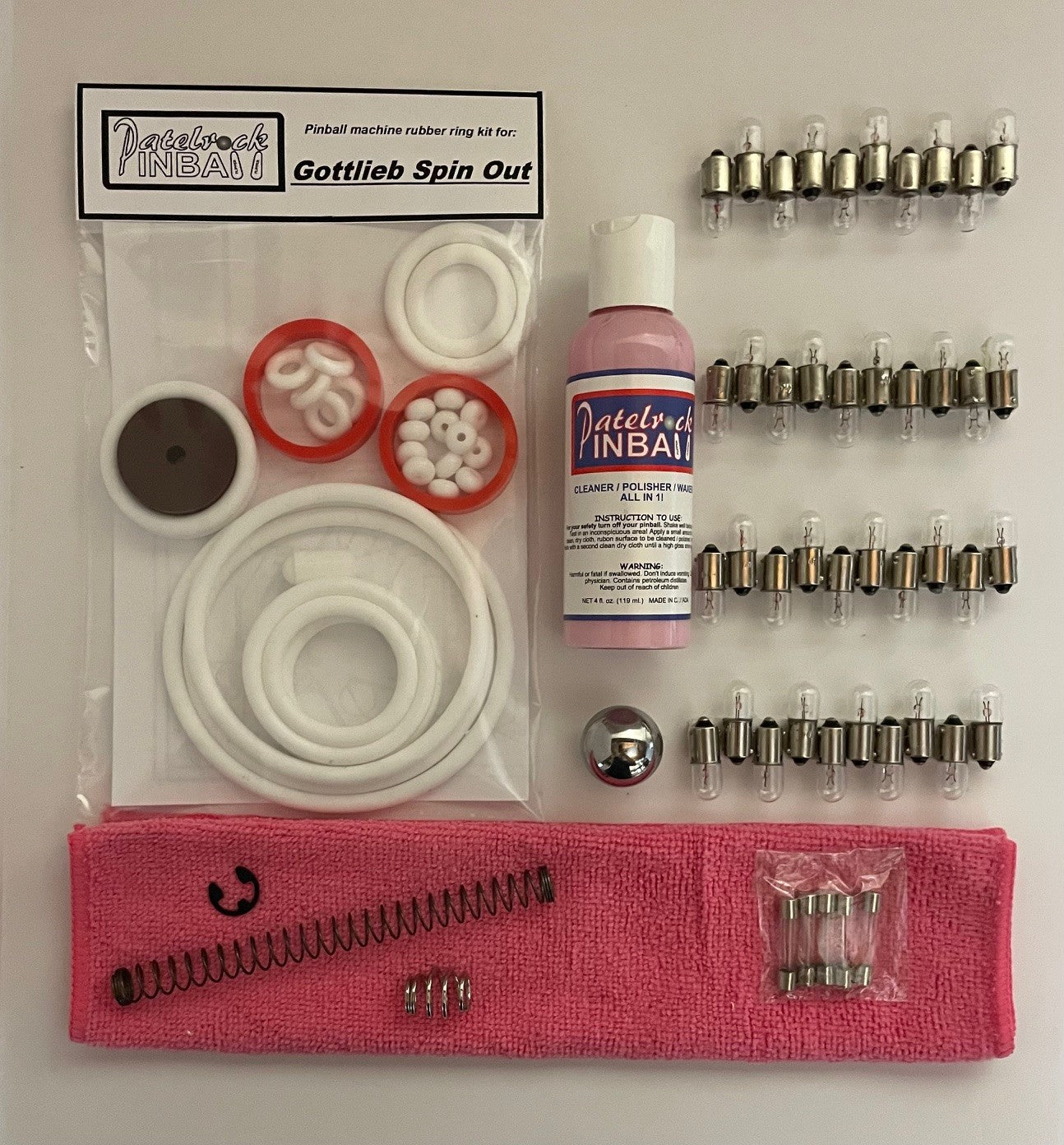 Gottlieb Spin Out Pinball Machine Maintenance Kit