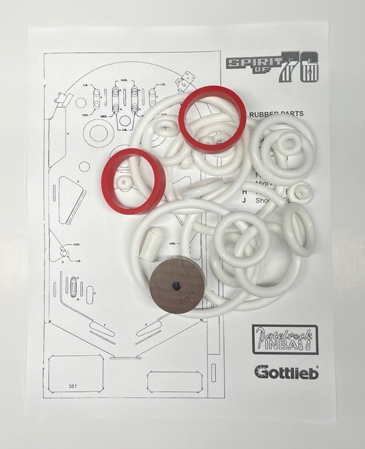Gottlieb Spirit of 76 Pinball Machine Rubber Ring Kit