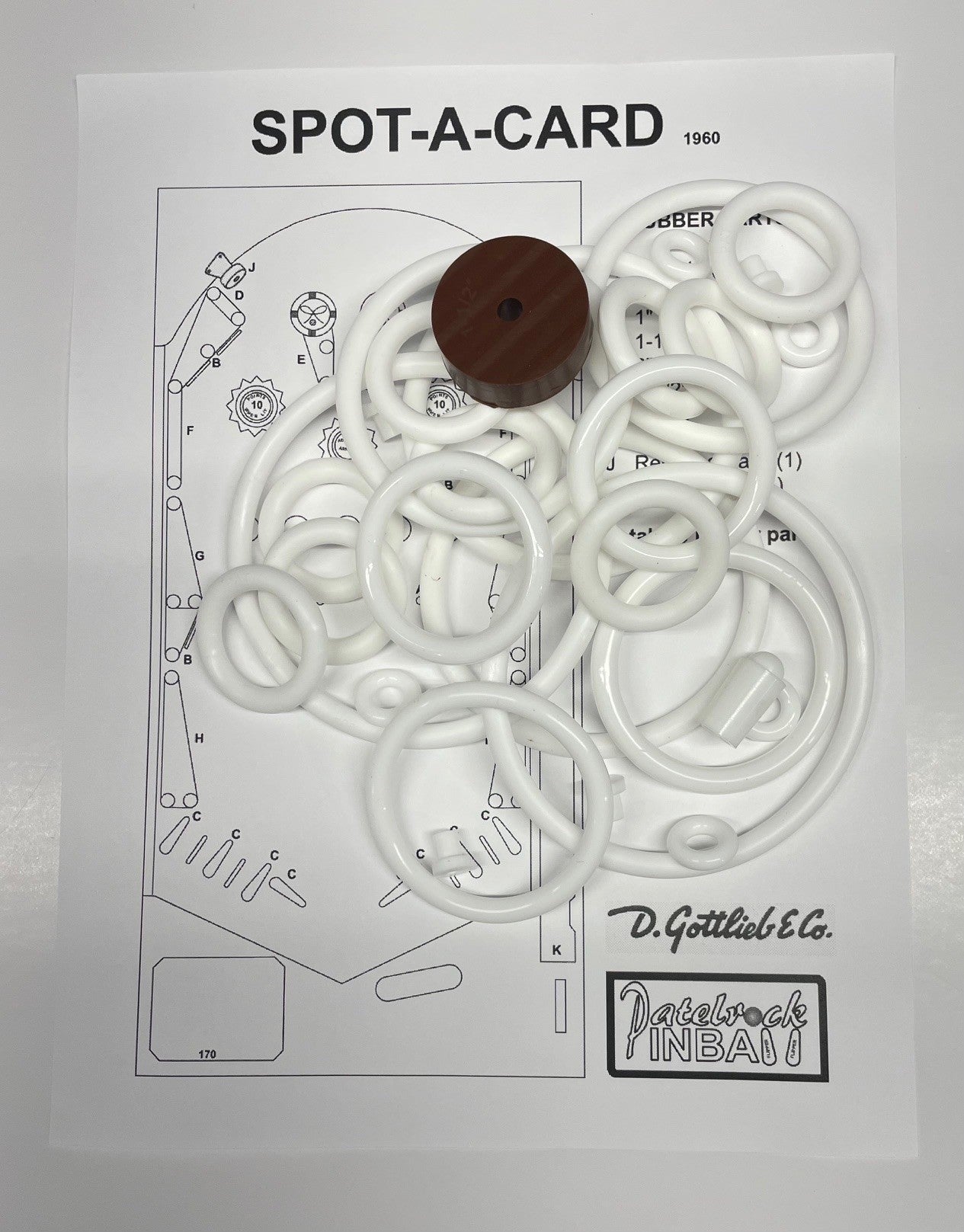 Gottlieb Spot-A-Card Pinball Machine Rubber Ring Kit