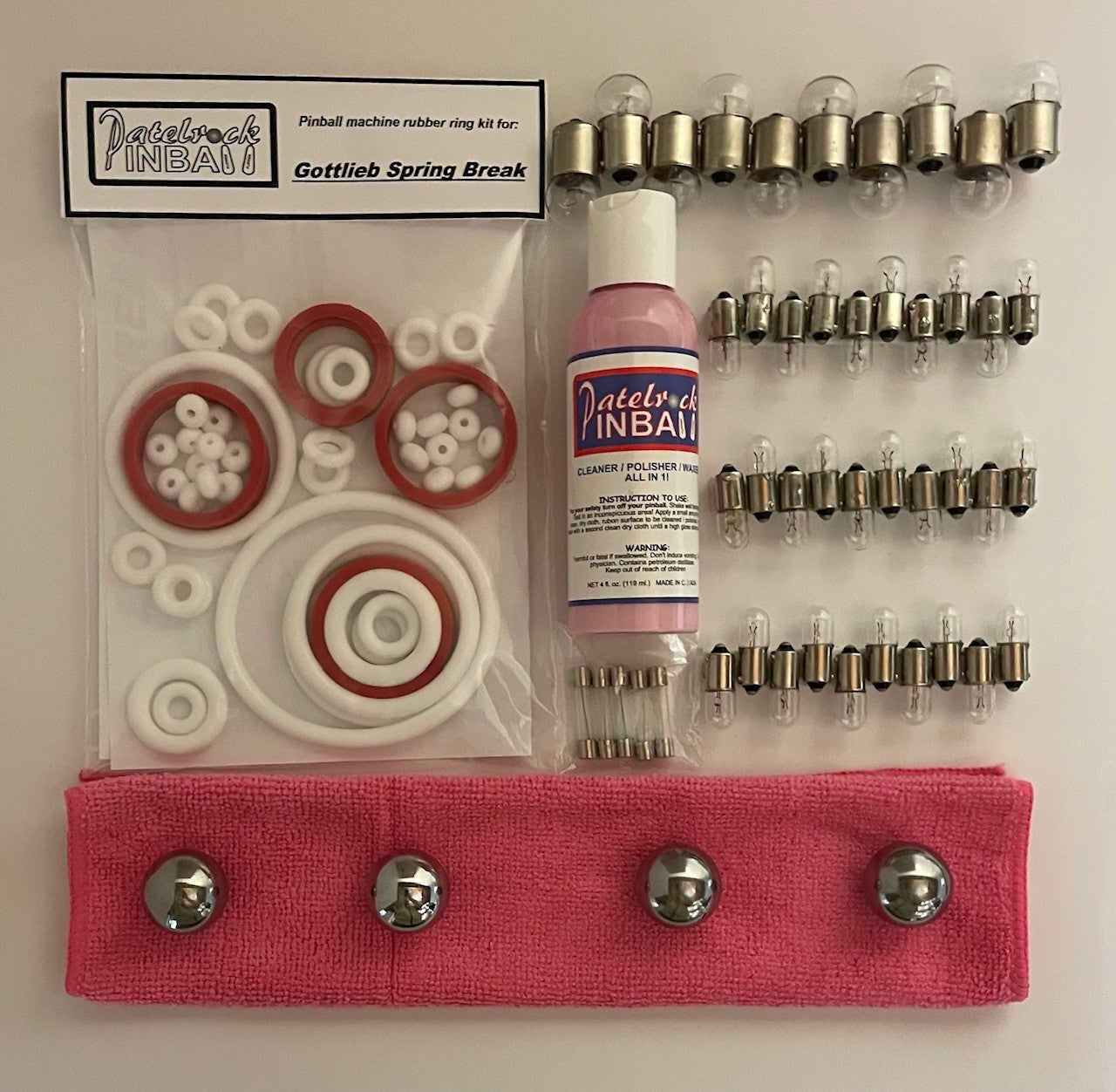 Gottlieb Spring Break Pinball Machine Maintenance Kit