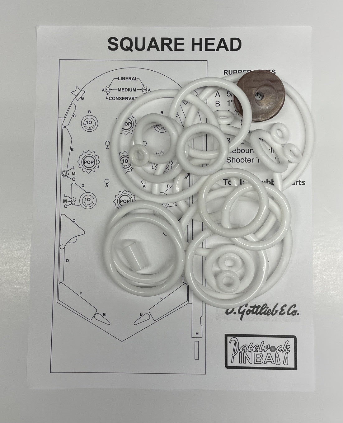 Gottlieb Square Head Pinball Machine Maintenance Kit