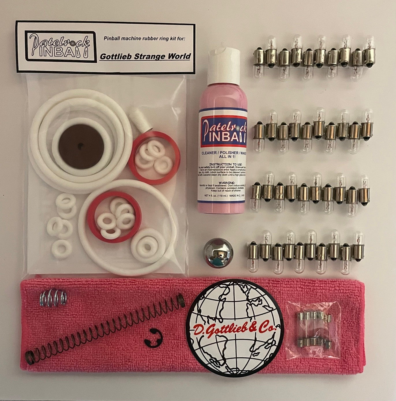 Gottlieb Strange World Pinball Machine Maintenance Kit