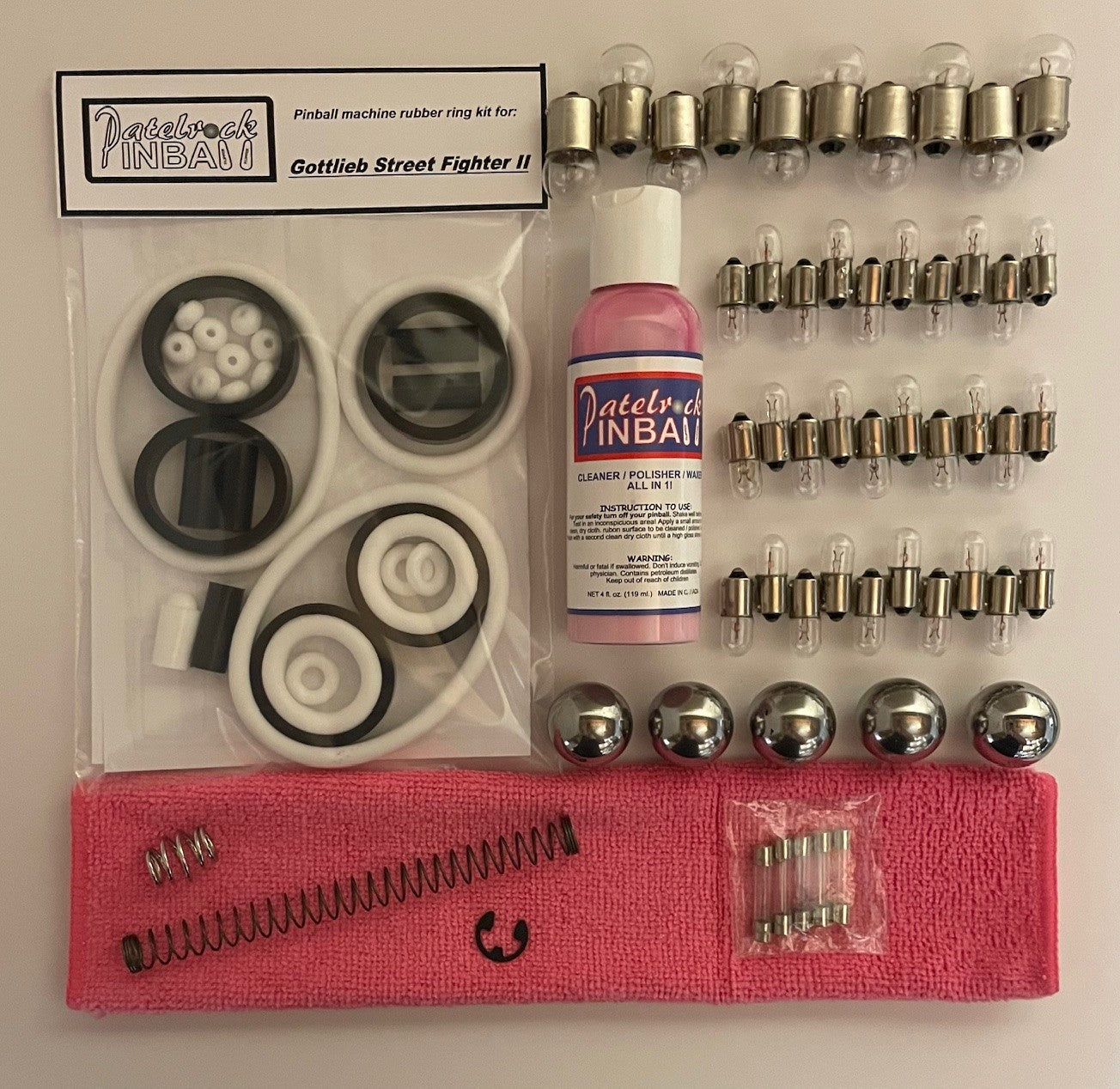 Gottlieb Street Fighter II Pinball Machine Maintenance Kit