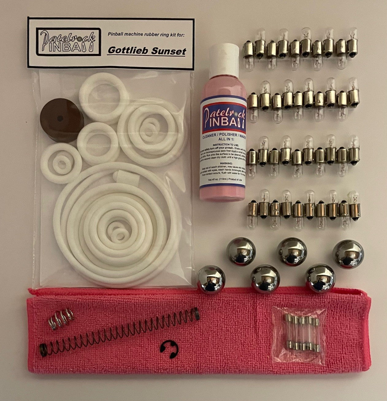 Gottlieb Sunset Pinball Machine Maintenance Kit
