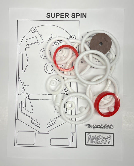 Gottlieb Super Spin Pinball Machine Rubber Ring Kit
